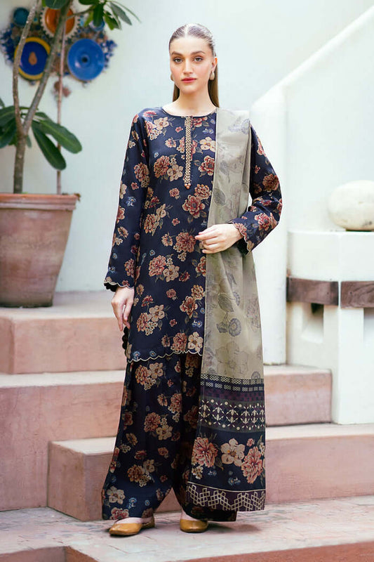 3 Piece Unstitched Digital Printed Lawn Suit ( Printed Lawn Dupatta )